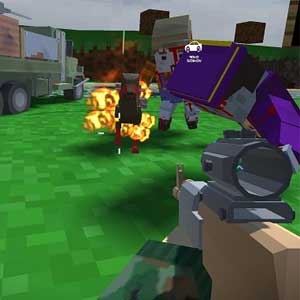 Blocky Zombie And Vehicle Shooting