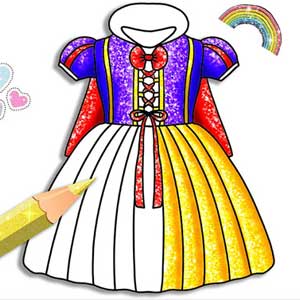 Princess Glitter Coloring