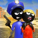 Stickman Police VS Gangsters Street Fight